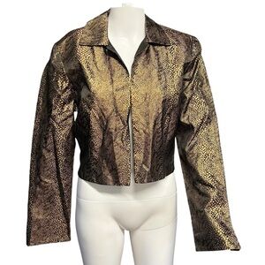 Vintage Lori Weidner - Women’s Metallic Open Blazer Sz 10